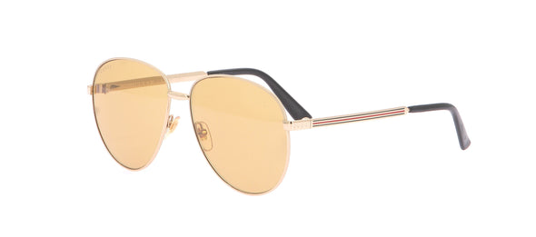 Lunettes de soleil aviateur jaune "GG0138S"