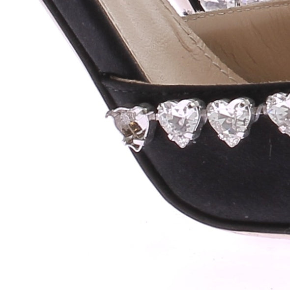 Escarpins noirs à strass