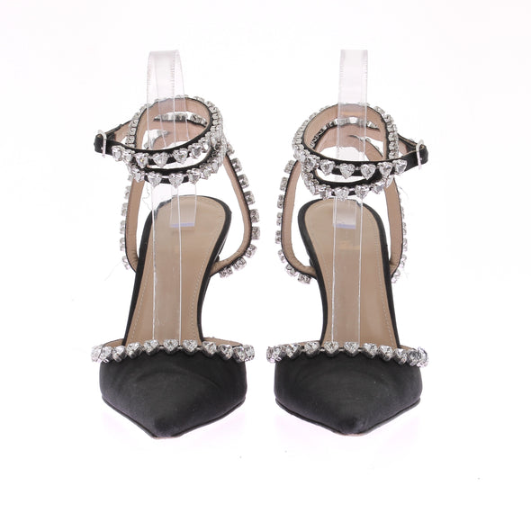 Escarpins noirs à strass