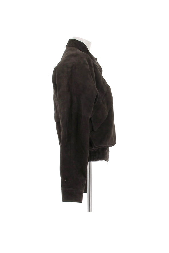 Veste en daim marron