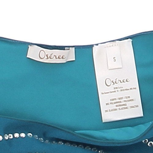 Maillot de bain deux pièces bleu à strass