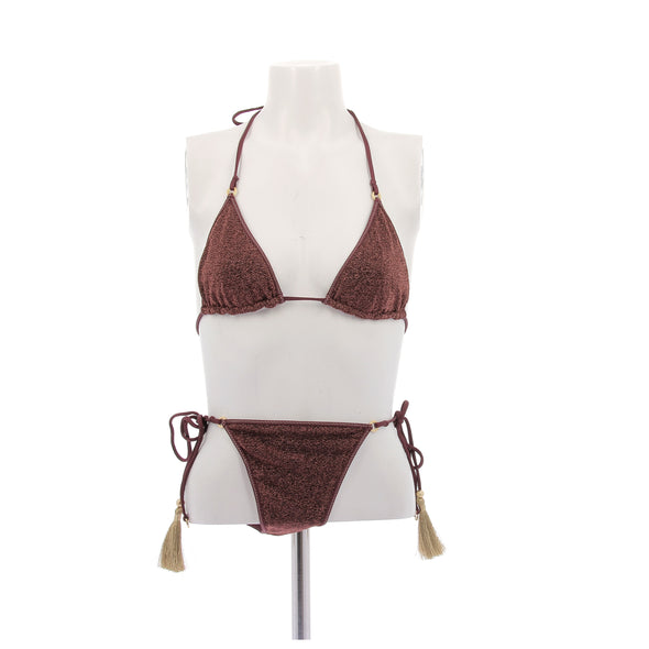 Maillot de bain deux-pièces bordeaux