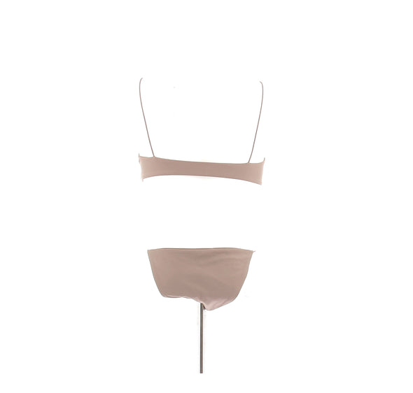 Maillot de bain deux pièces marron