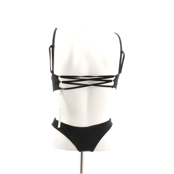 Maillot de bain noir 2 pièces "For you bikini"