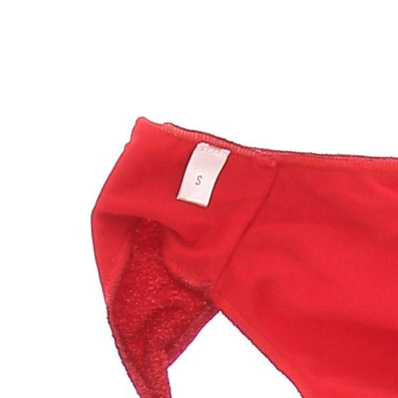 Maillot de bain deux pièces rouge et rose