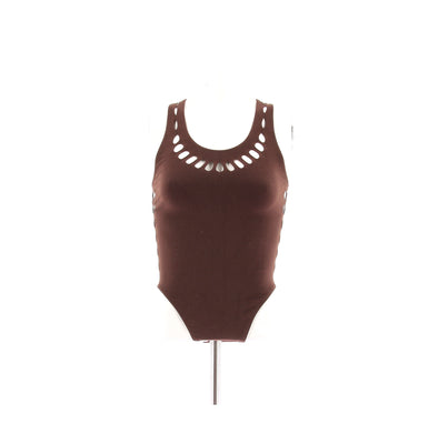 Maillot de bain une pièce marron