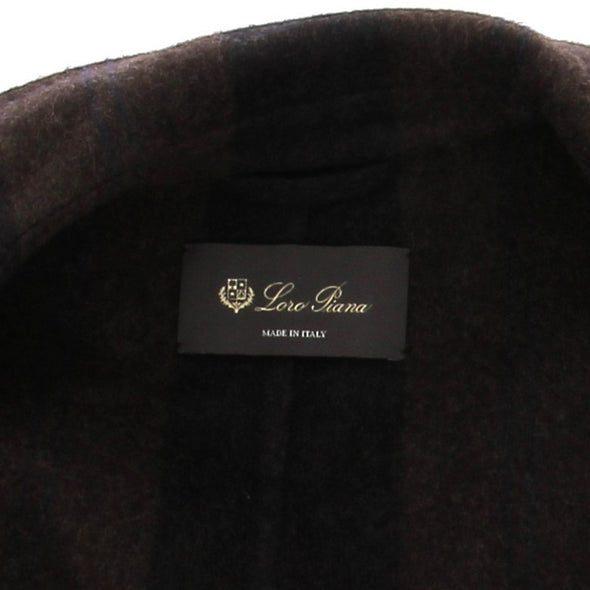 Manteau marron et marine en cachemire