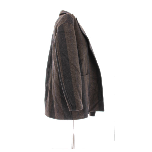Manteau marron et marine en cachemire