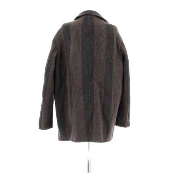 Manteau marron et marine en cachemire