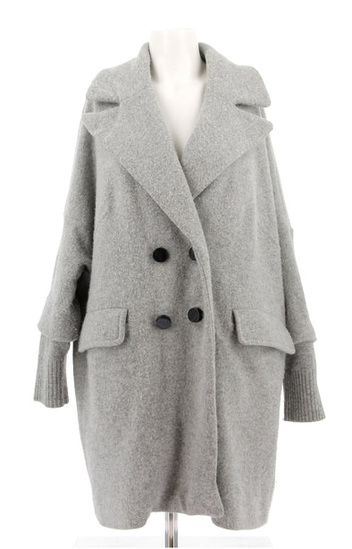 Manteau gris en laine