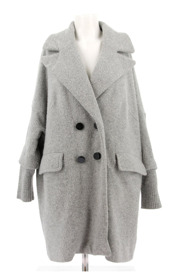 Manteau gris en laine