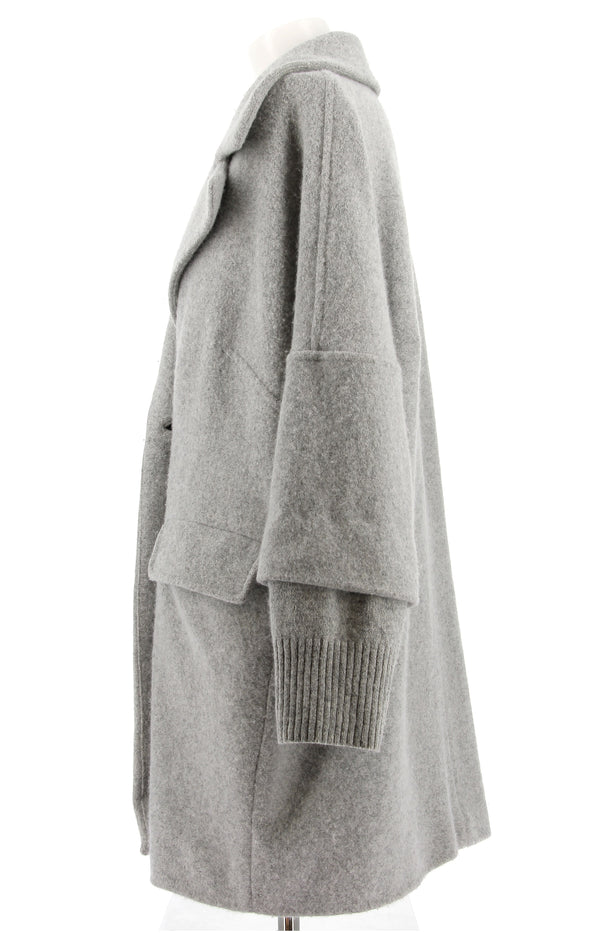 Manteau gris en laine