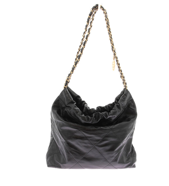 Sac à main "Chanel 22" en cuir noir