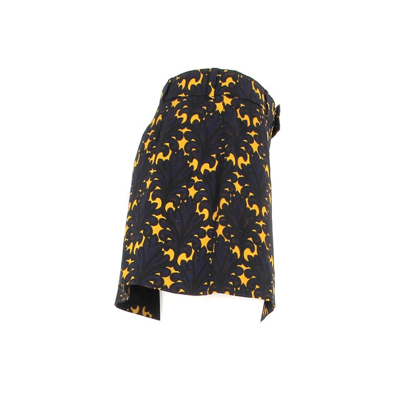 Mini jupe en laine imprimée