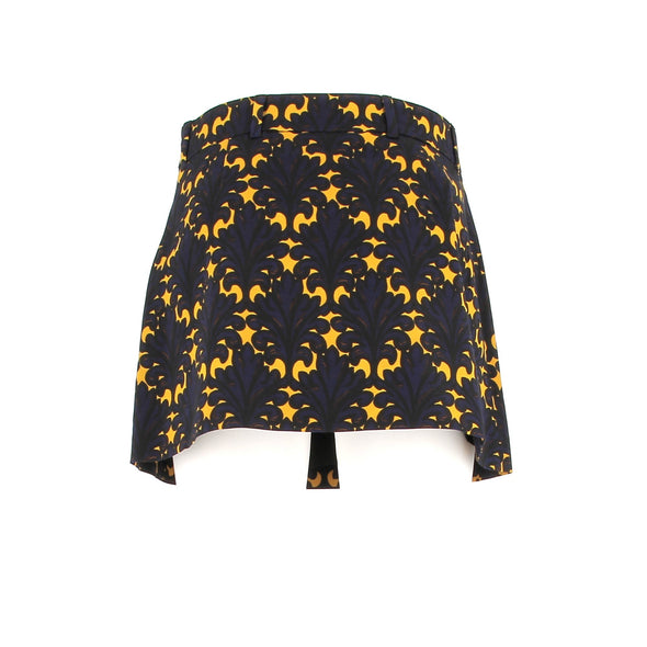 Mini jupe en laine imprimée