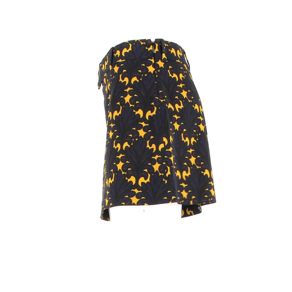 Mini jupe en laine imprimée