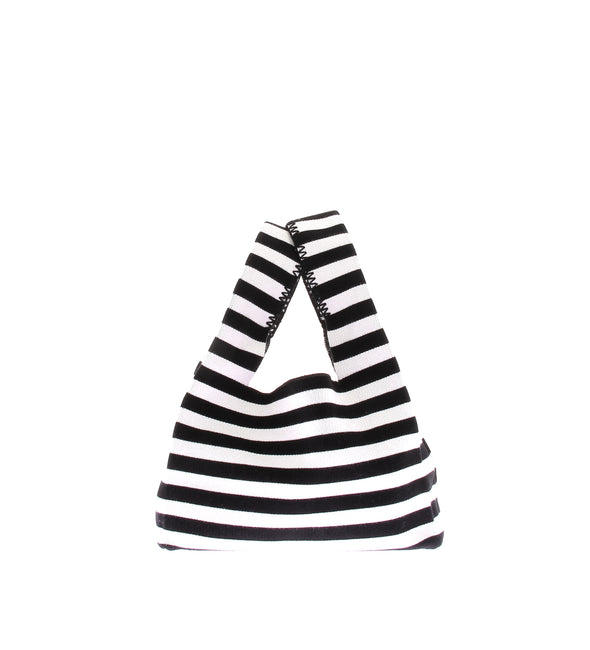 Mini tote bag à rayures