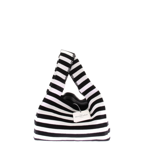 Mini tote bag à rayures