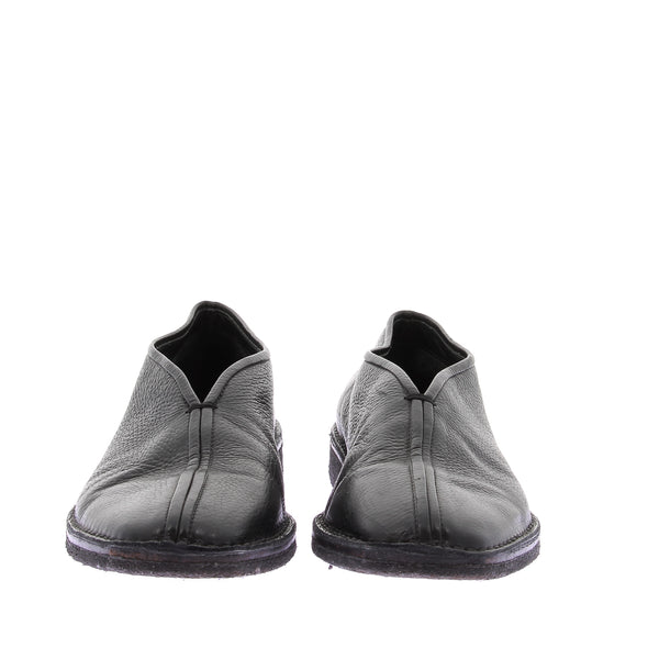 Mocassins noirs en cuir