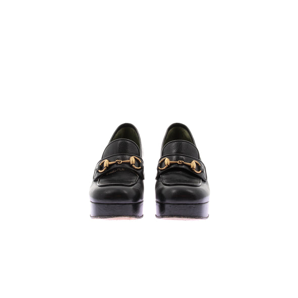 Mocassins à talons en cuir