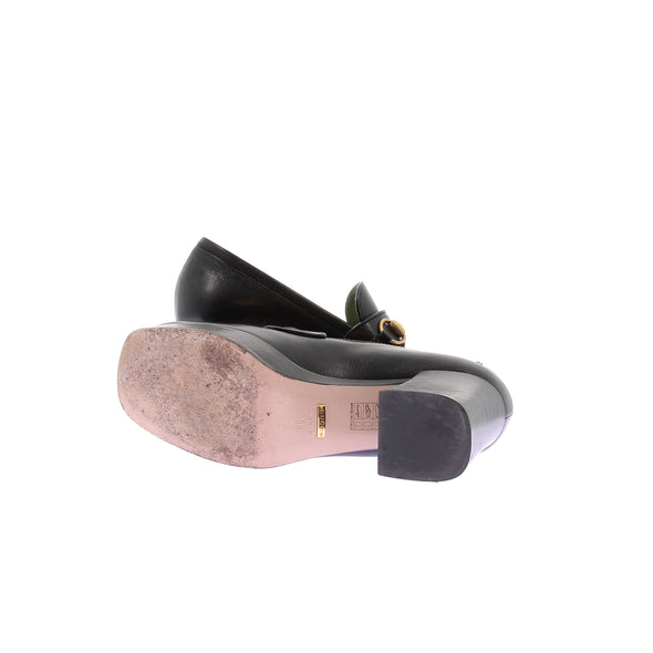 Mocassins à talons en cuir