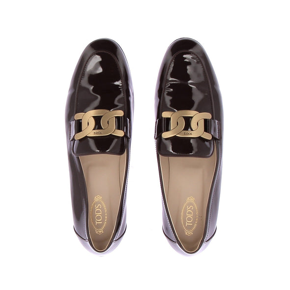 Mocassins en cuir verni