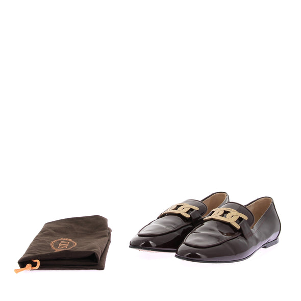Mocassins en cuir verni
