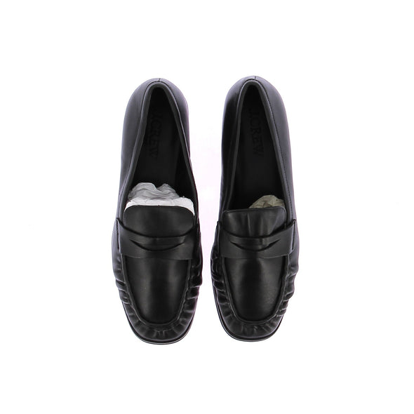 Mocassins froncés en cuir