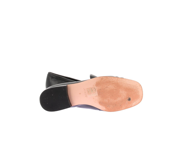 Mocassins froncés en cuir