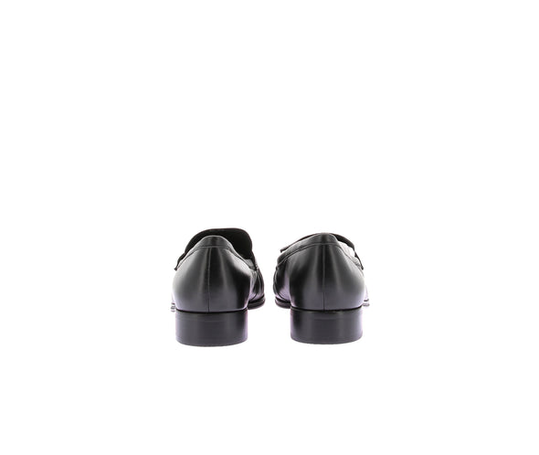 Mocassins froncés en cuir