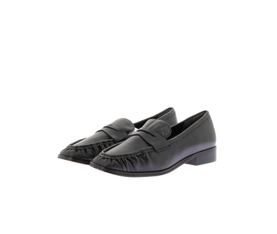 Mocassins froncés en cuir