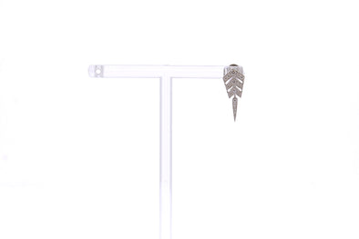 Mono boucle d'oreille en argent et diamants