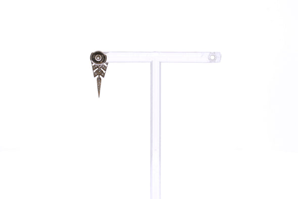 Mono boucle d'oreille en argent et diamants