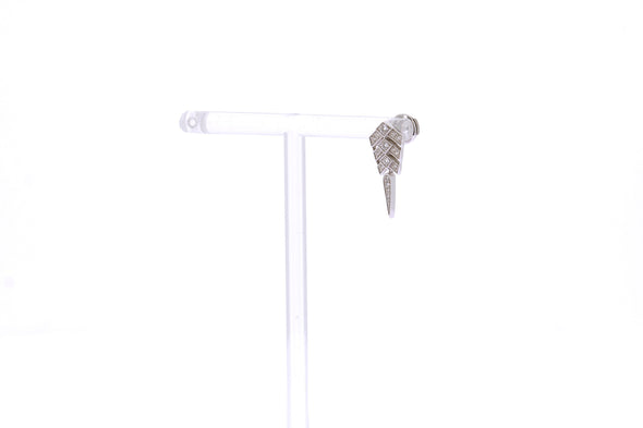Mono boucle d'oreille en argent et diamants