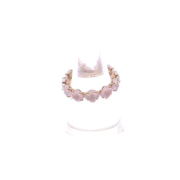 Bague en or jaune et quartz rose