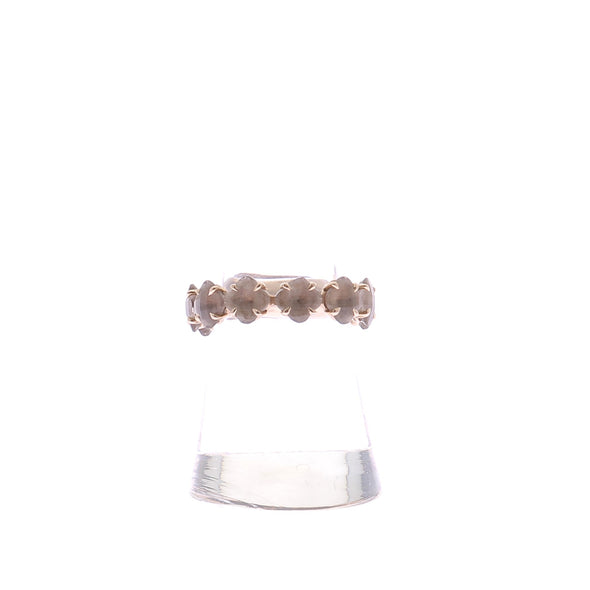 Bague en or jaune et quartz fumé