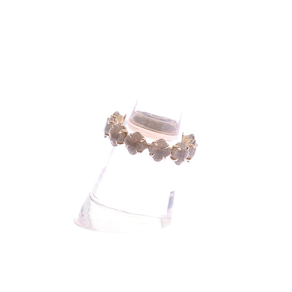Bague en or jaune et quartz fumé