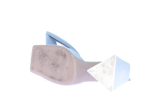 Mules à talons bleues "Celeste"