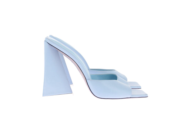 Mules à talons bleues "Celeste"