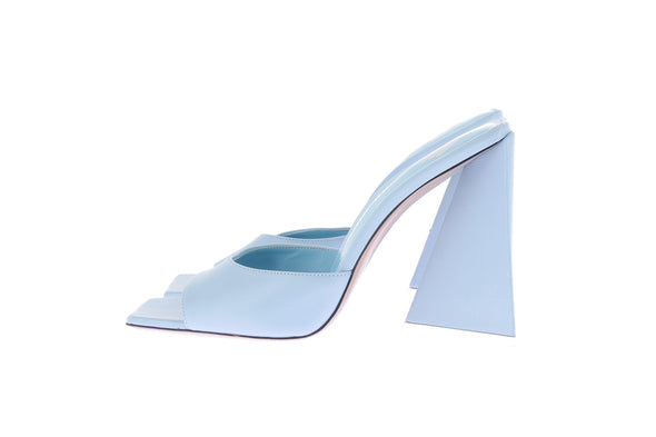 Mules à talons bleues "Celeste"