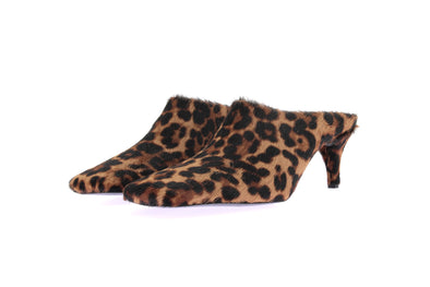 Mules à motif léopard