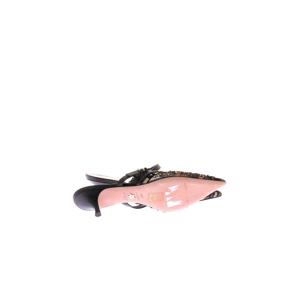 Mules à talons noires