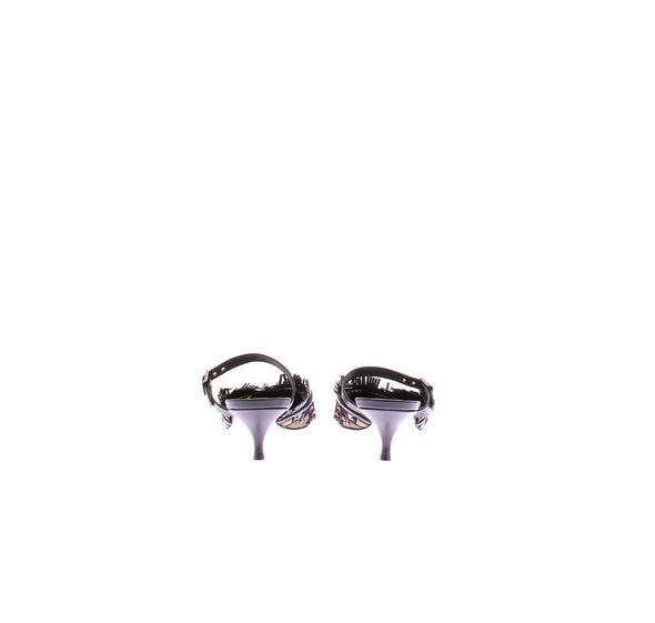 Mules à talons noires