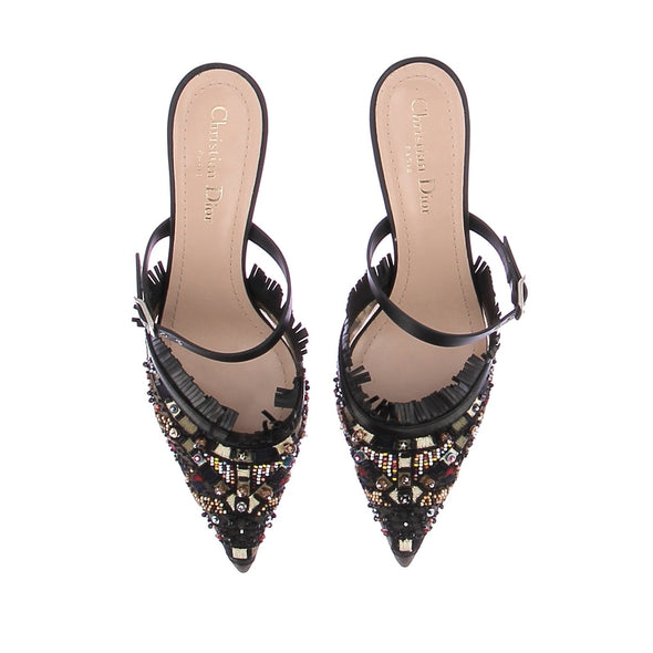 Mules à talons noires