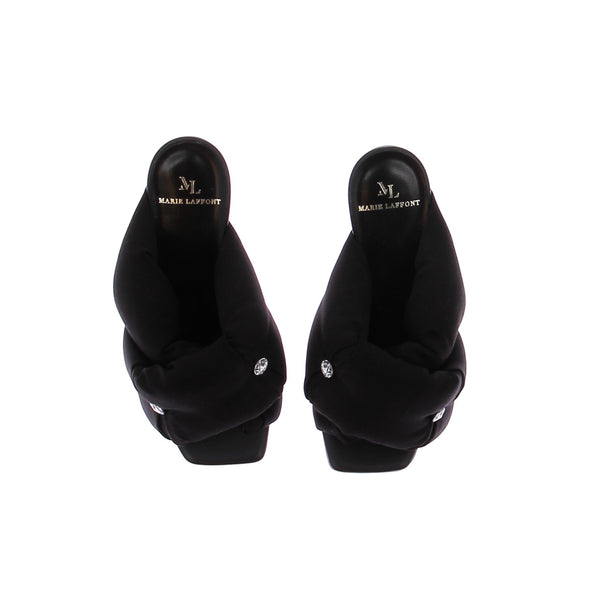 Mules à talons à strass