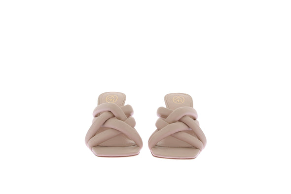 Mules à talons nude