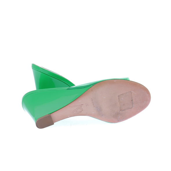 Mules à talons vertes