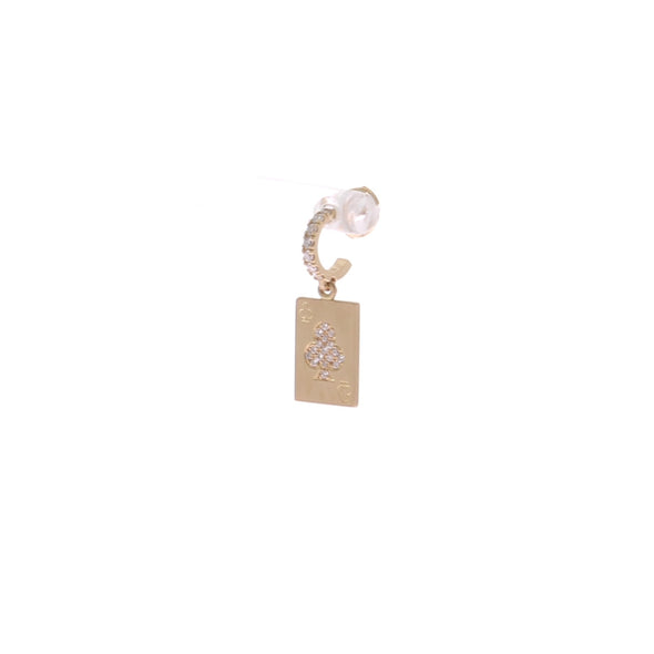 Mono Boucle en or jaune 18 carats et diamants