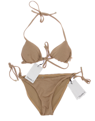 Maillot de bain deux pièces doré