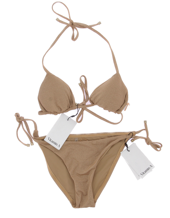 Maillot de bain deux pièces doré